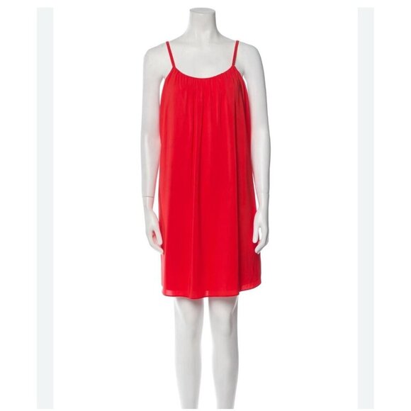 Alice + Olivia Red Sleeveless Adjustable Straps Mini Shift Dress Women's Size S - Picture 1 of 10